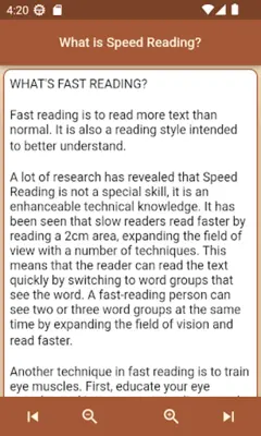 Speed Reading and Exercises android App screenshot 11