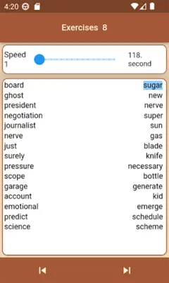 Speed Reading and Exercises android App screenshot 1