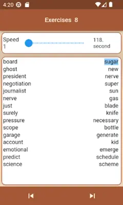 Speed Reading and Exercises android App screenshot 8